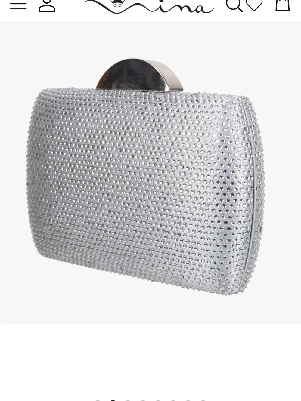 Nike Silver Crystal-Embellished Evening Clutch
